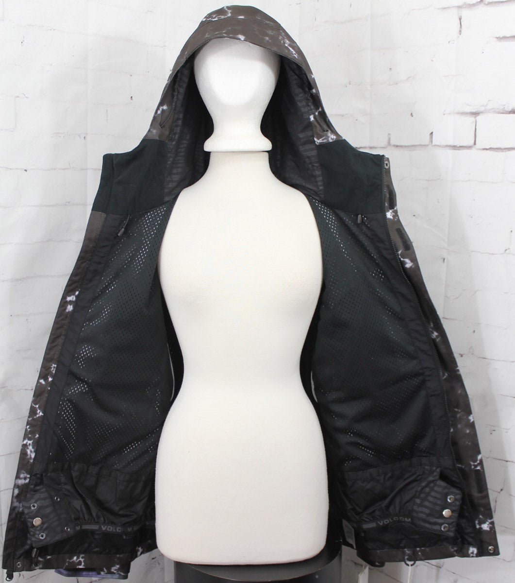 Men's Snowboard Jacket - Black Print, 15K Waterproof, Insulated Ski Coat