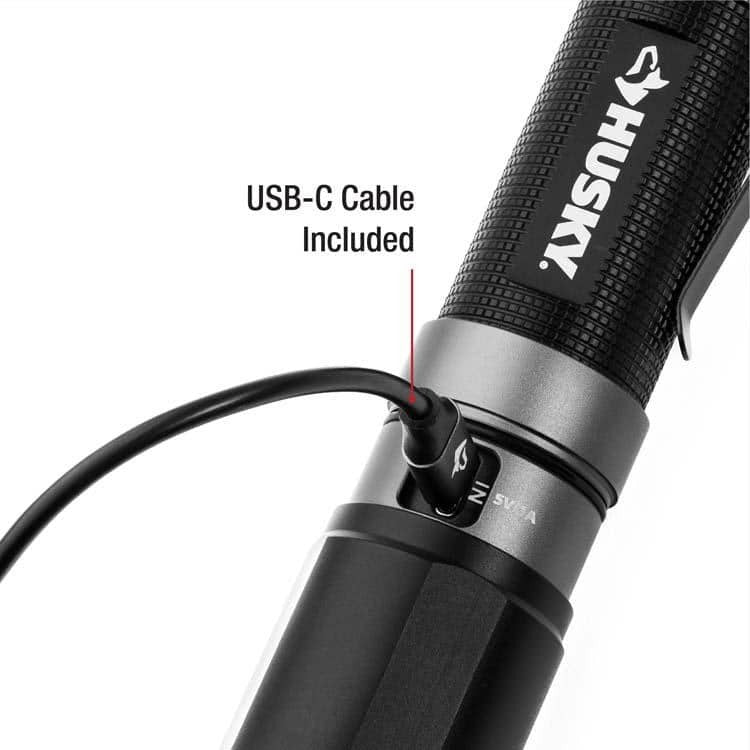 Rechargeable LED Tactical Flashlight 1800 Lumens Focus & Dual Power