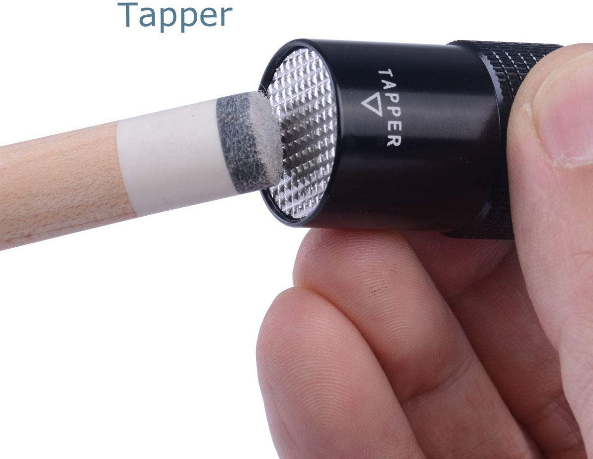 Aluminum 4-in-1 Billiard Cue Tip Repair Kit Scuffer Tapper Joint Protector
