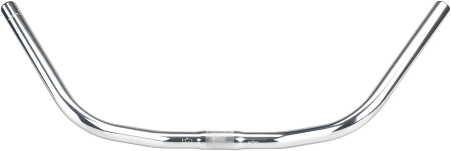 Riser Bicycle Handlebars - Silver, 70mm Rise, 180mm Reach for MTB & Cruiser