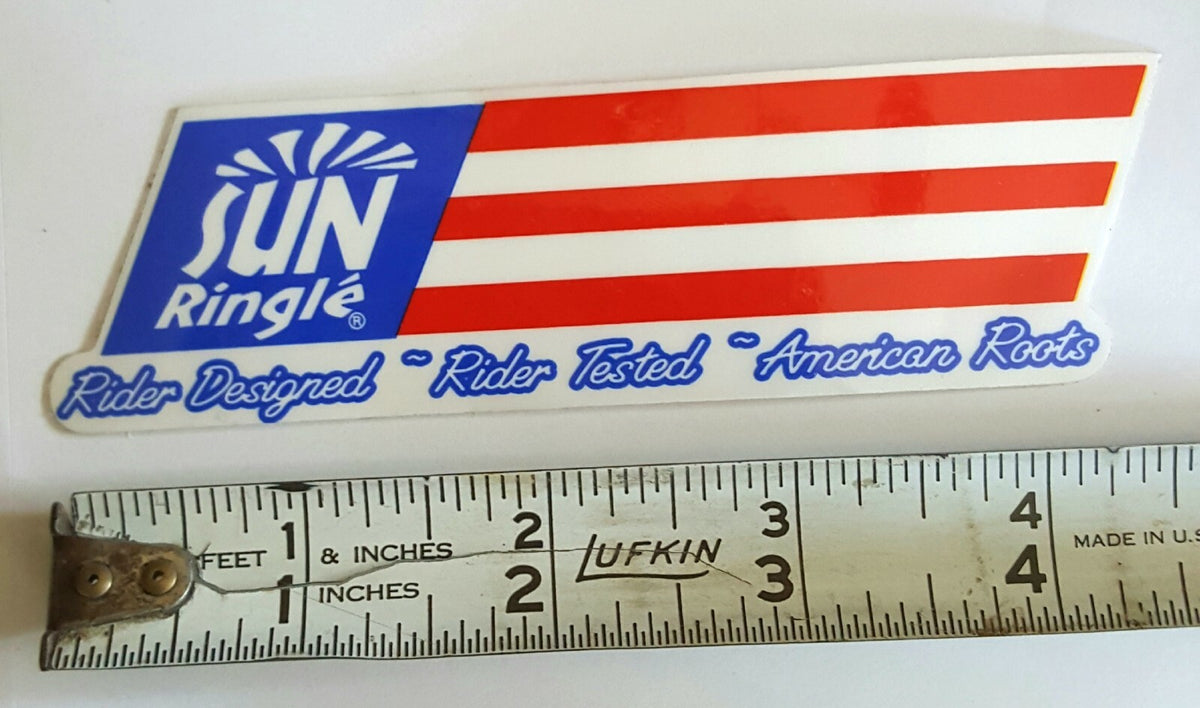 Vintage BMX MTB American Flag Decal - Bicycle Sticker for Bike Restoration