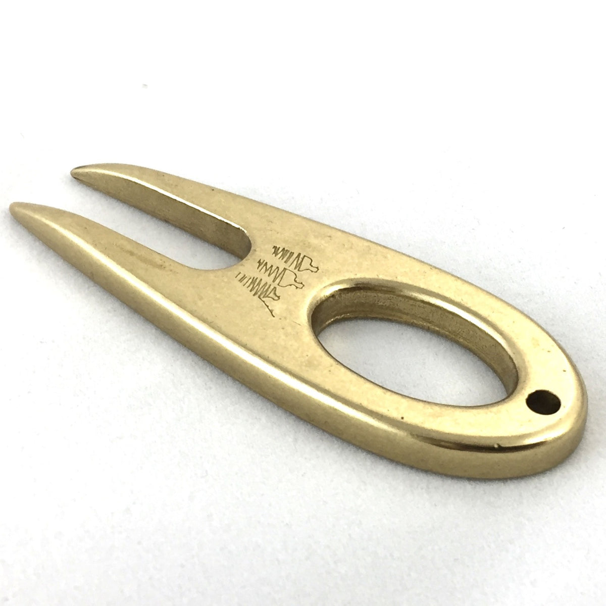 Solid Brass Golf Divot Repair Tool with Logo - Mulholland Brothers
