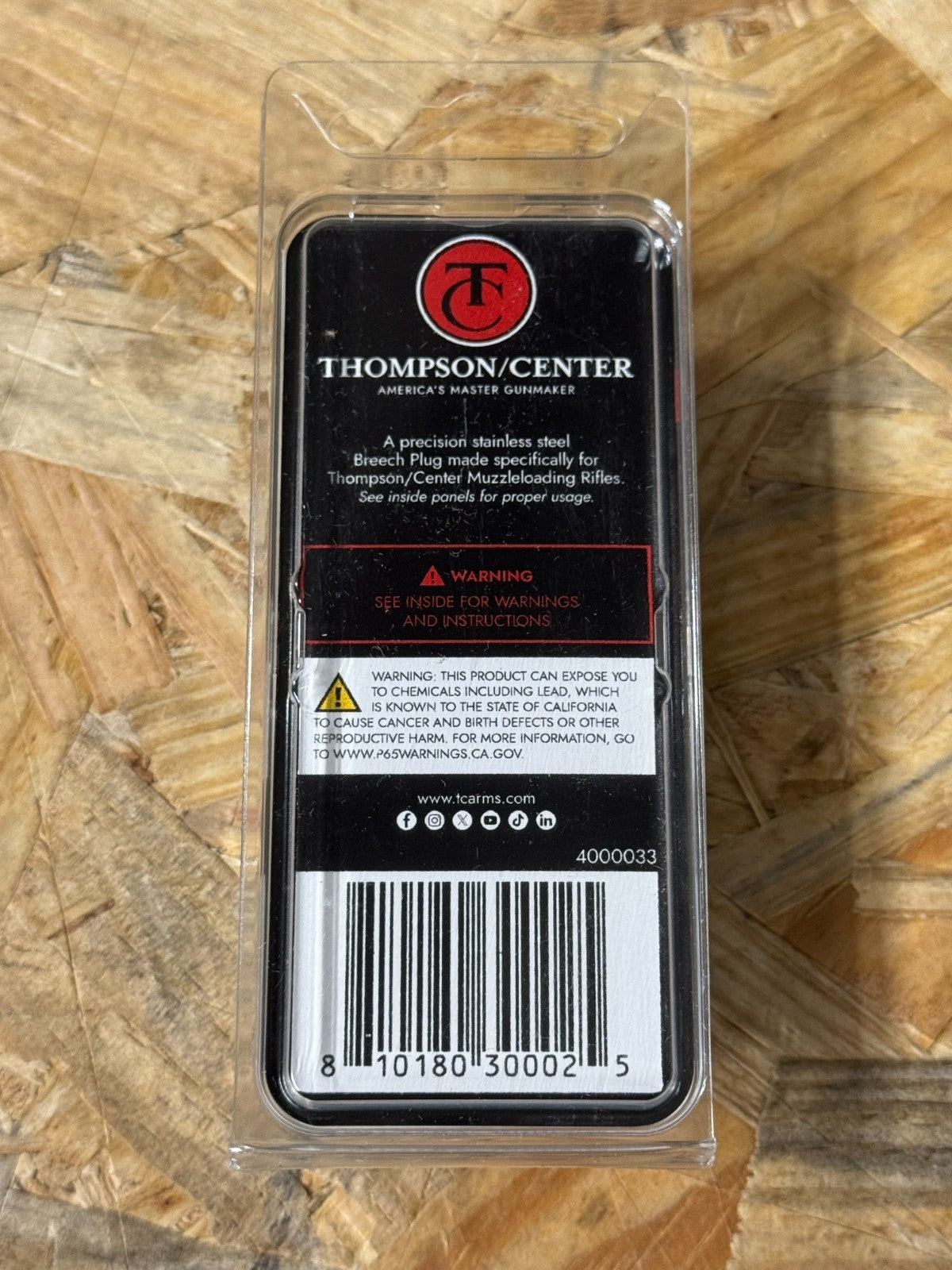 Muzzleloader Breech Plug for Thompson Center Impact Encore Omega 209x50 Stainless Steel