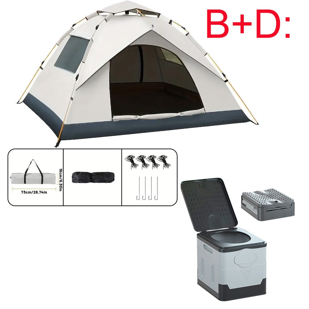 Easy Pop Up Camping Tent for 2-4 People with Waterproof Design and Dual Doors