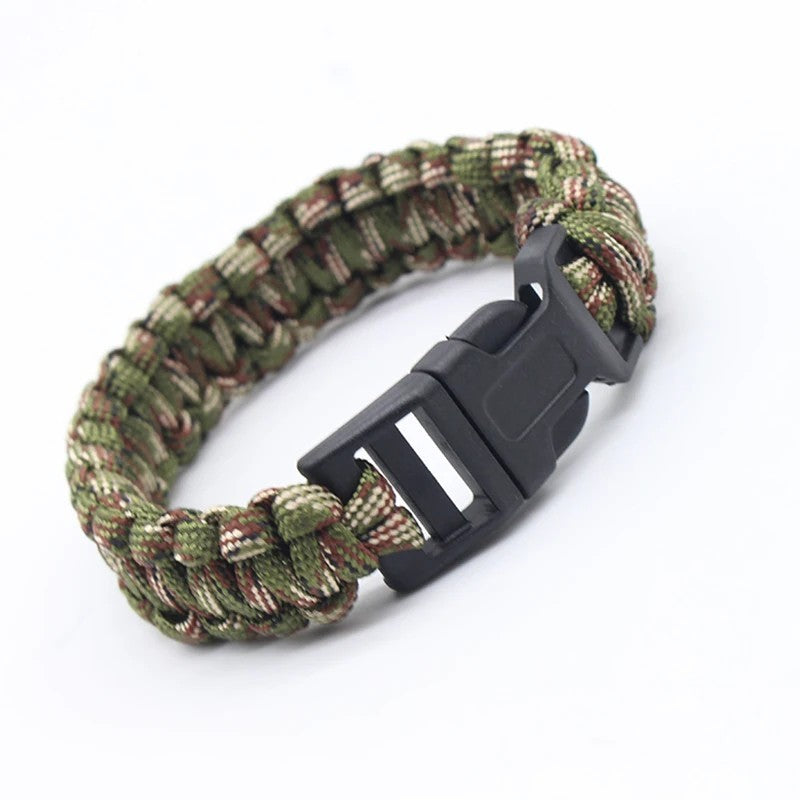 Outdoor Paracord Survival Bracelet with 7-Core Emergency Rope - Adjustable