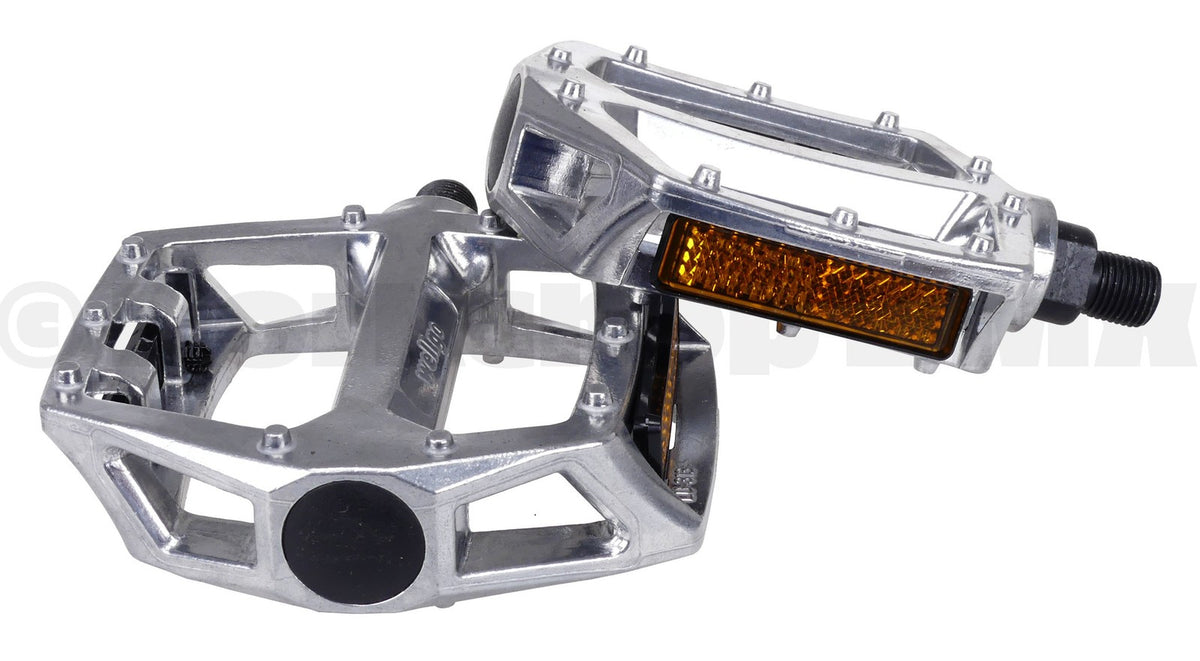 Wellgo LU-313 Platform BMX Pedals Alloy 9/16 Inch Silver