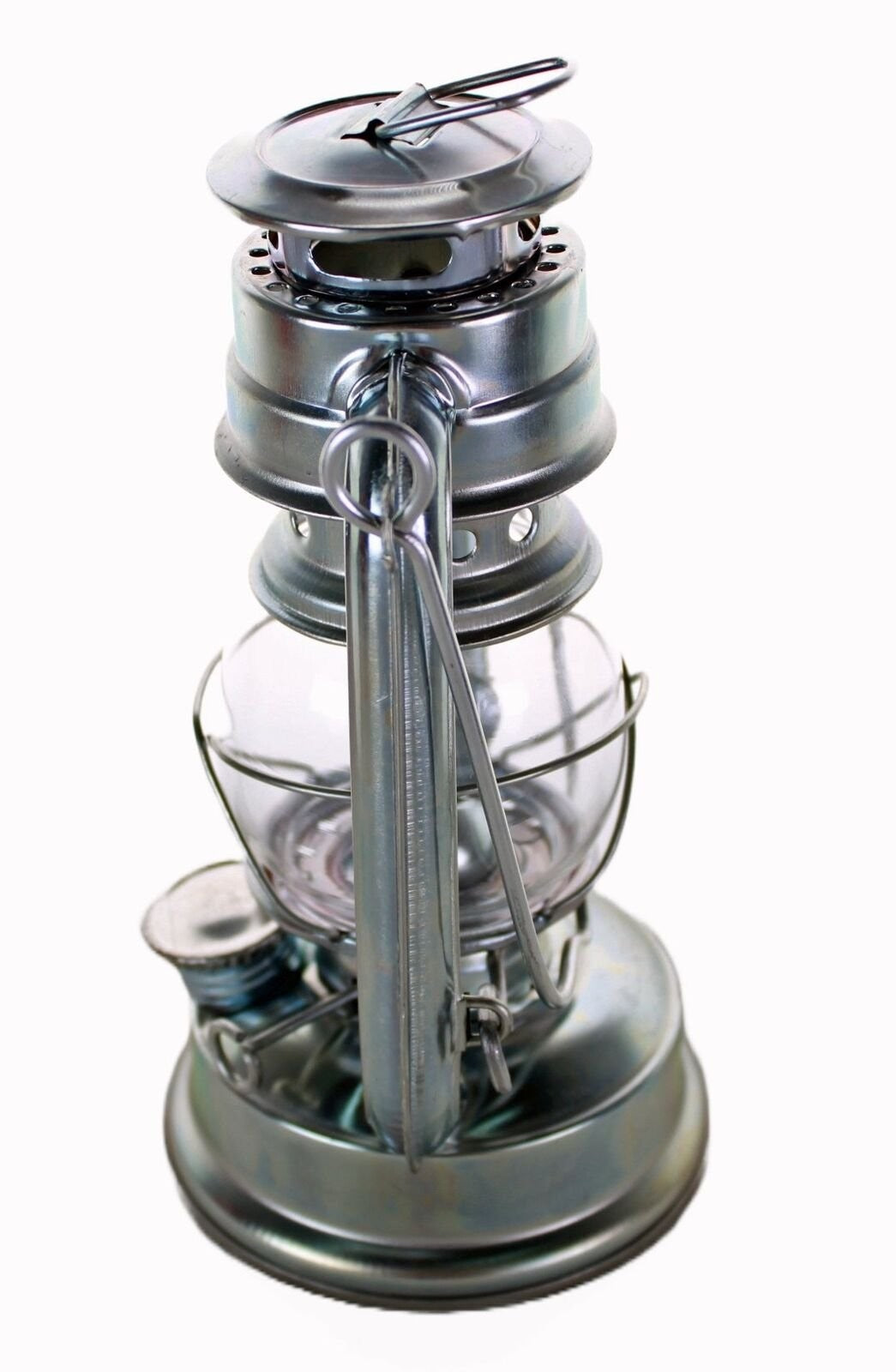 Kerosene Oil Lantern - Emergency Hanging Camping Light - Small Silver