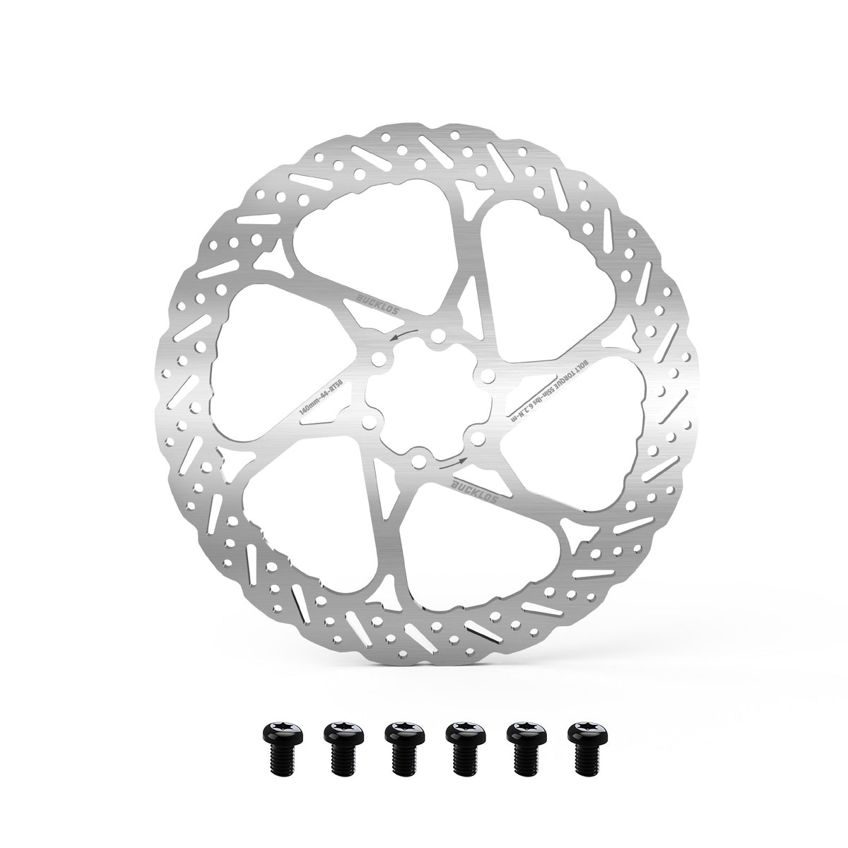 Bike Disc Brake Rotor 140mm-203mm for MTB & Road Bikes - 6 Bolt Mount