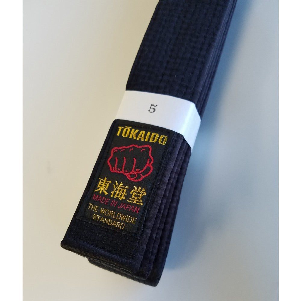 Japanese Black Karate Belt 1.5 Inch Thick Canvas Reinforced Martial Arts Belt