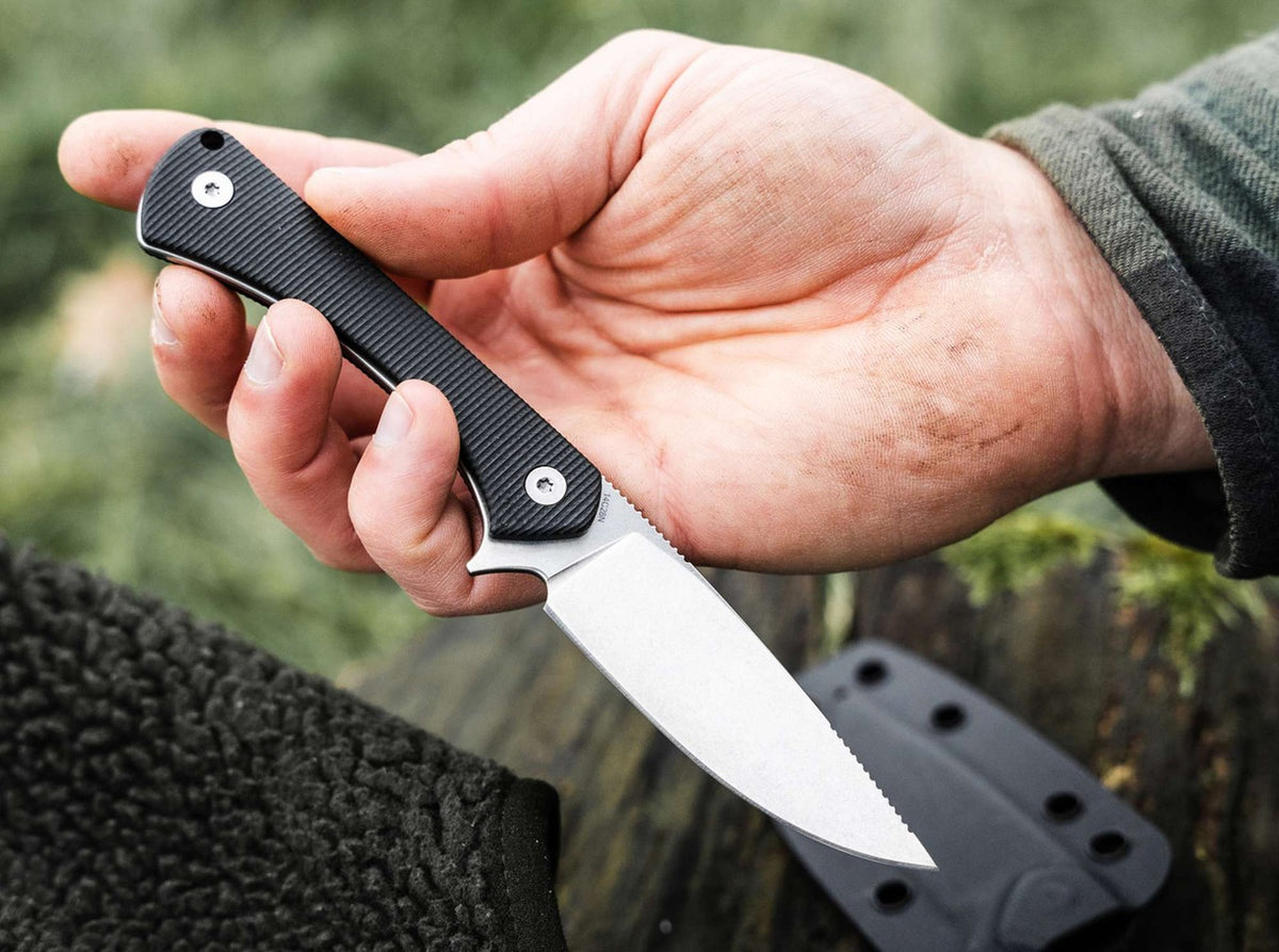 Fixed Blade Hunting Knife with 14C28N Steel and G10 Handle - Outdoor EDC
