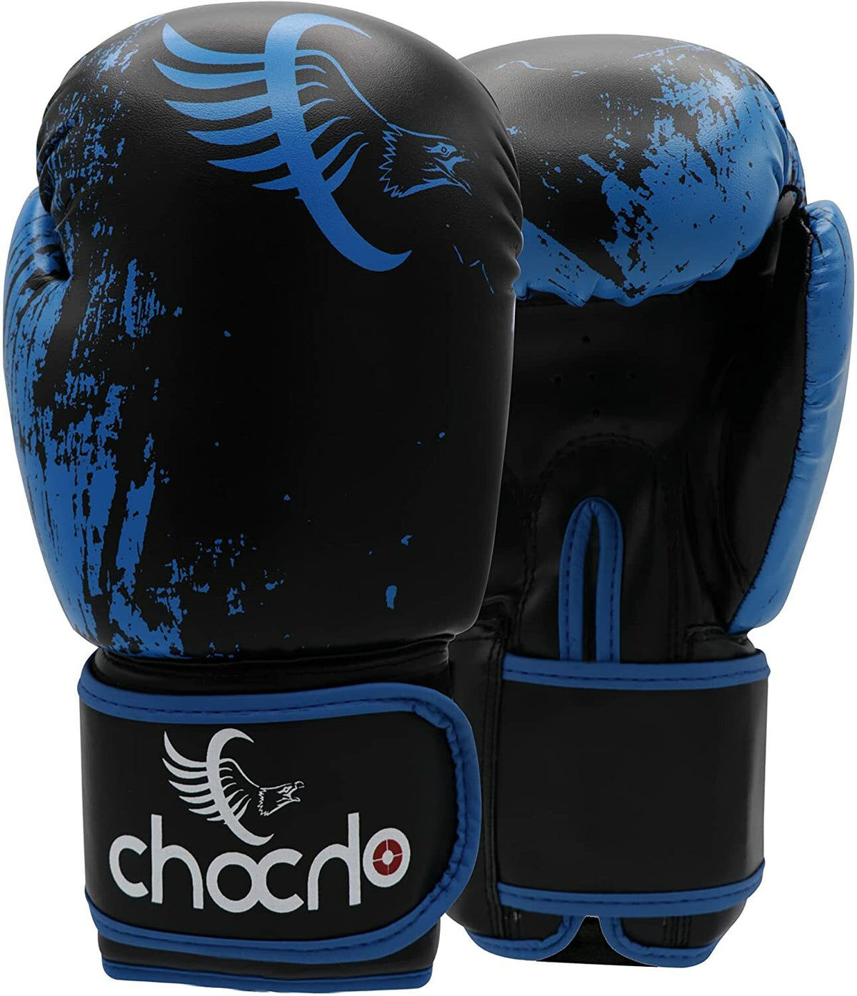 Leather Boxing Gloves for Kickboxing & Sparring - Blue Rex Leather