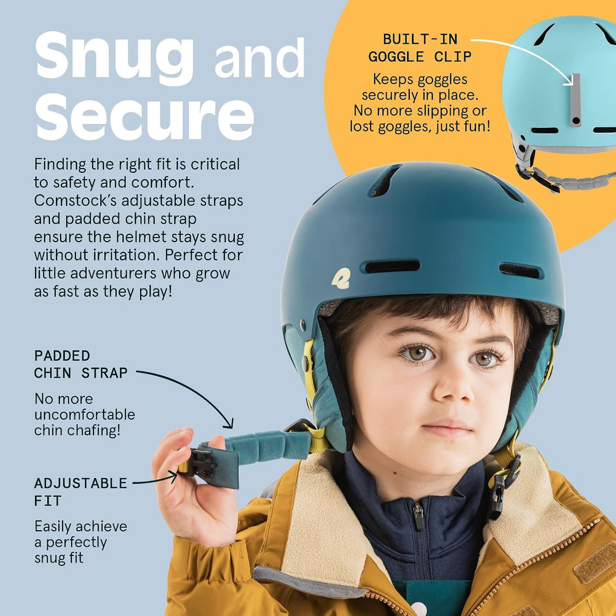 Kids Ski & Snowboard Helmet with ABS Shell and Impact Protection