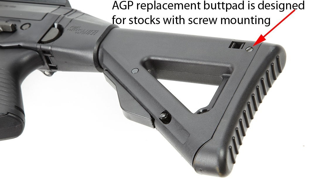 AGP Arms Rifle Buttpad for Sig 556 and Sig 522 – Extra Thick, Durable Rubber