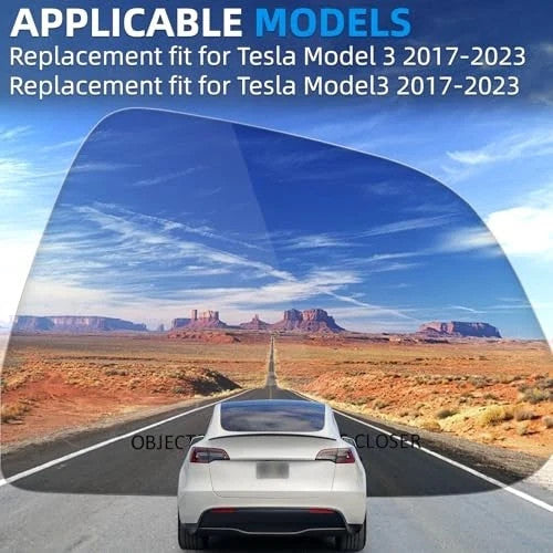 Passenger Side Mirror Replacement for Tesla Model 3 Heated Glass - Right