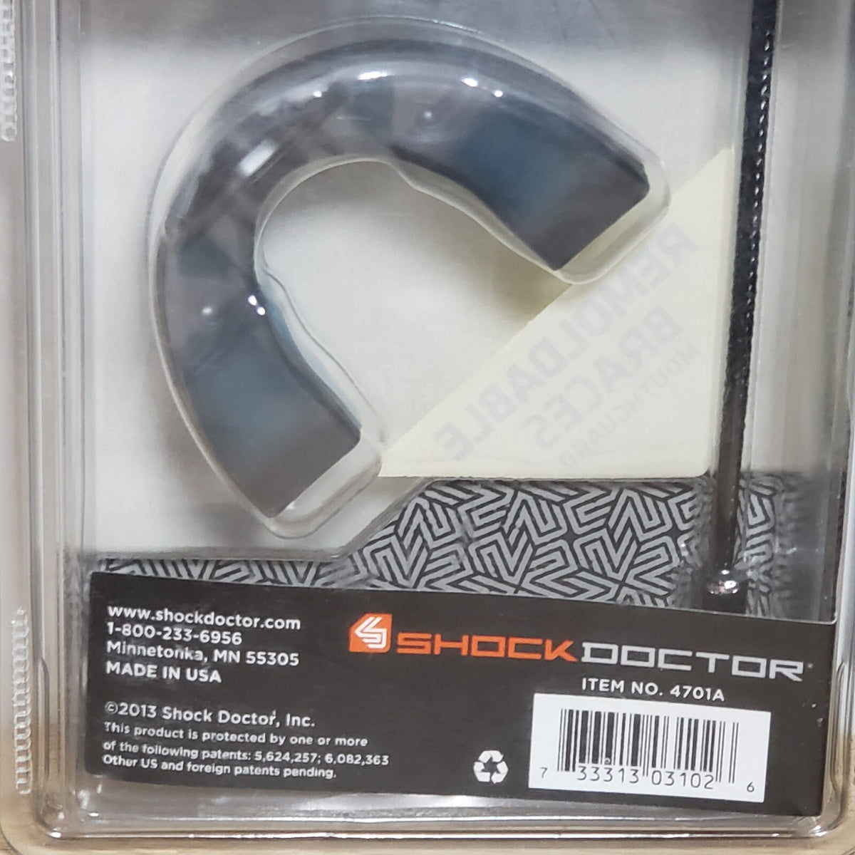 Remoldable Sport Mouthguard for Football - Black, Shock Doctor Ultra Braces