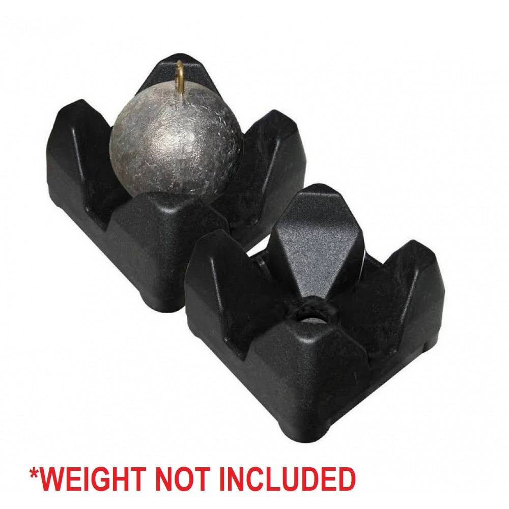 Marine Weight Holder 2 Pack for Downrigger Weights Storage - Black