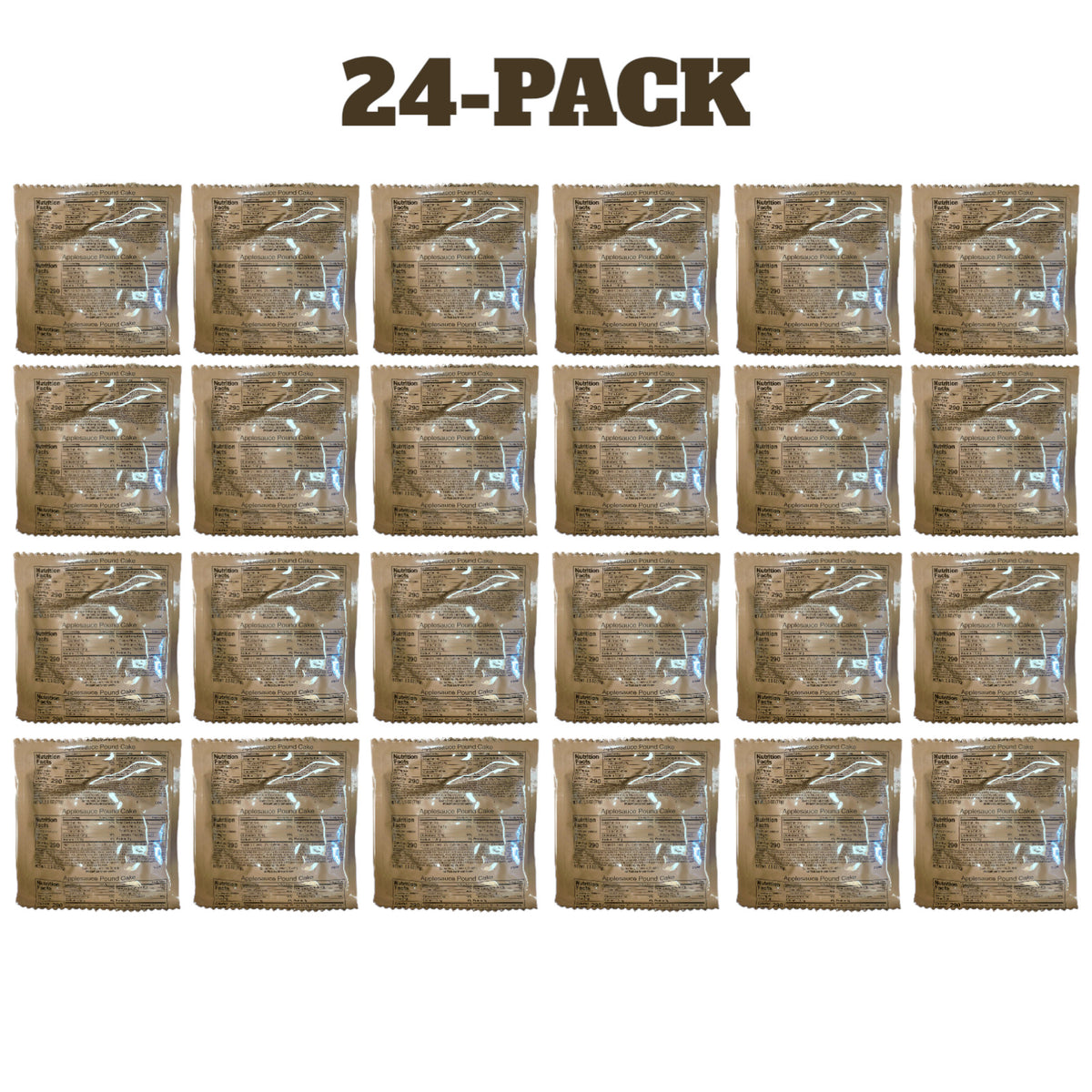 Military-Grade Applesauce Pound Cake Dessert Pack of 3-24