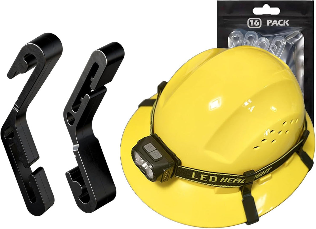Universal Hard Hat Light Clips for Headlamp - Heavy-Duty Safety Gear Accessories