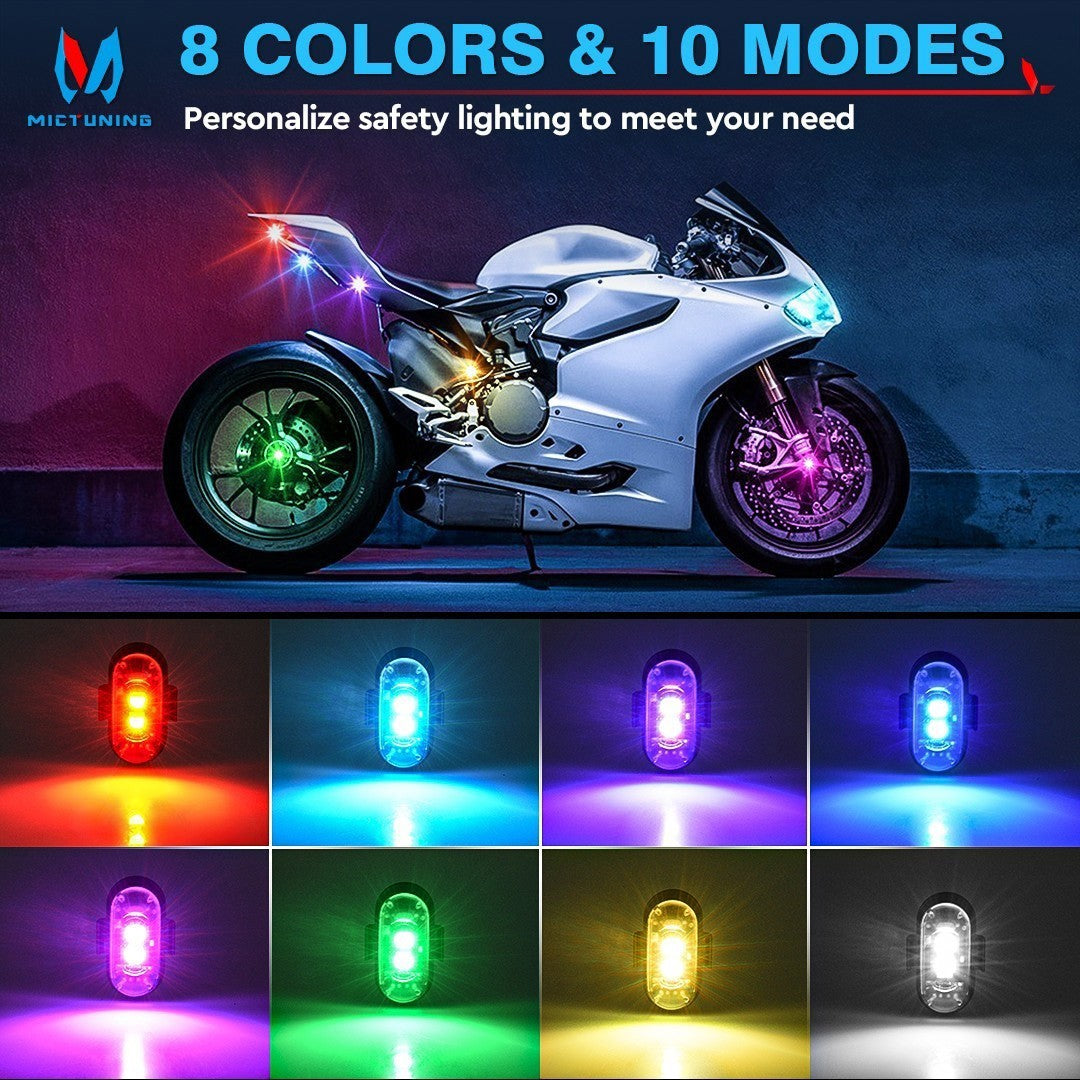 Wireless LED Rock Lights with Remote 8 Colors, USB Flashing Lamp for Cars & Off-Rights
