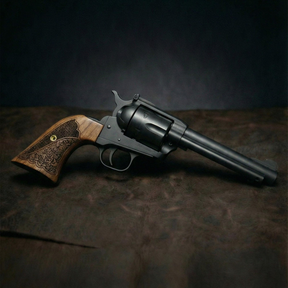 Ruger Wrangler & Diamondback .22 Walnut Oak Leaf Scroll Gun Grips