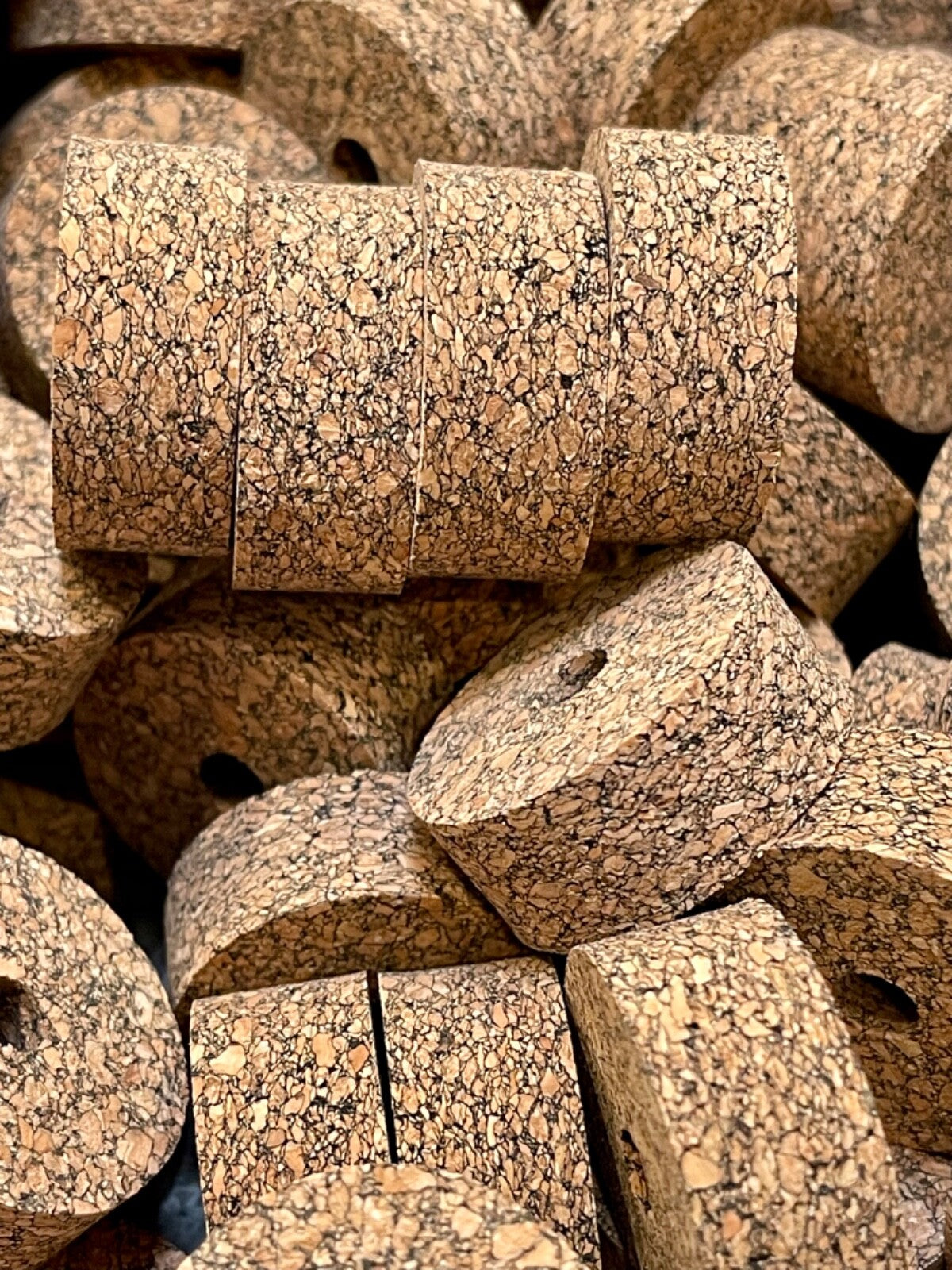 Premium Burl Cork Rings 1/4" x 1/2" x 1/4" - Durable Hybrid Material