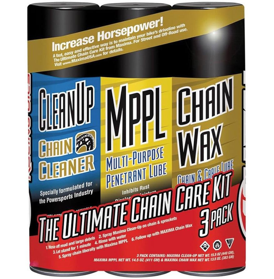 Motorcycle Chain Wax Kit - 16 oz Chain Cleaner & Lubricant