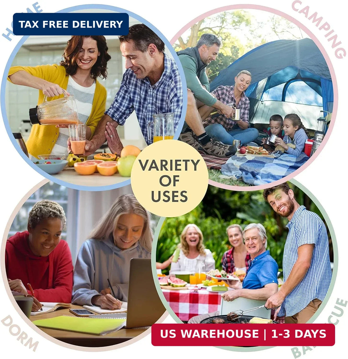 Unbreakable Wheat Straw Dinnerware Set - BPA Free, Microwave & Dishwasher Safe for Camping & Family Use