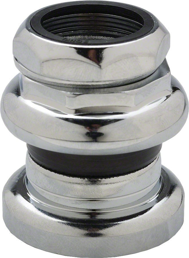 Bike Threaded Headset with 27mm Crown Race - Chrome Steel Bicycle Part