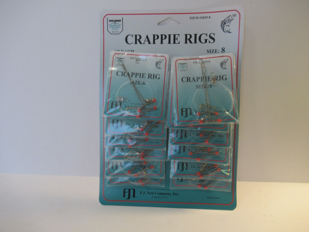 Crappie Panfish Fishing Rig Set - High Low Dropper Rigs for Freshwater Fish