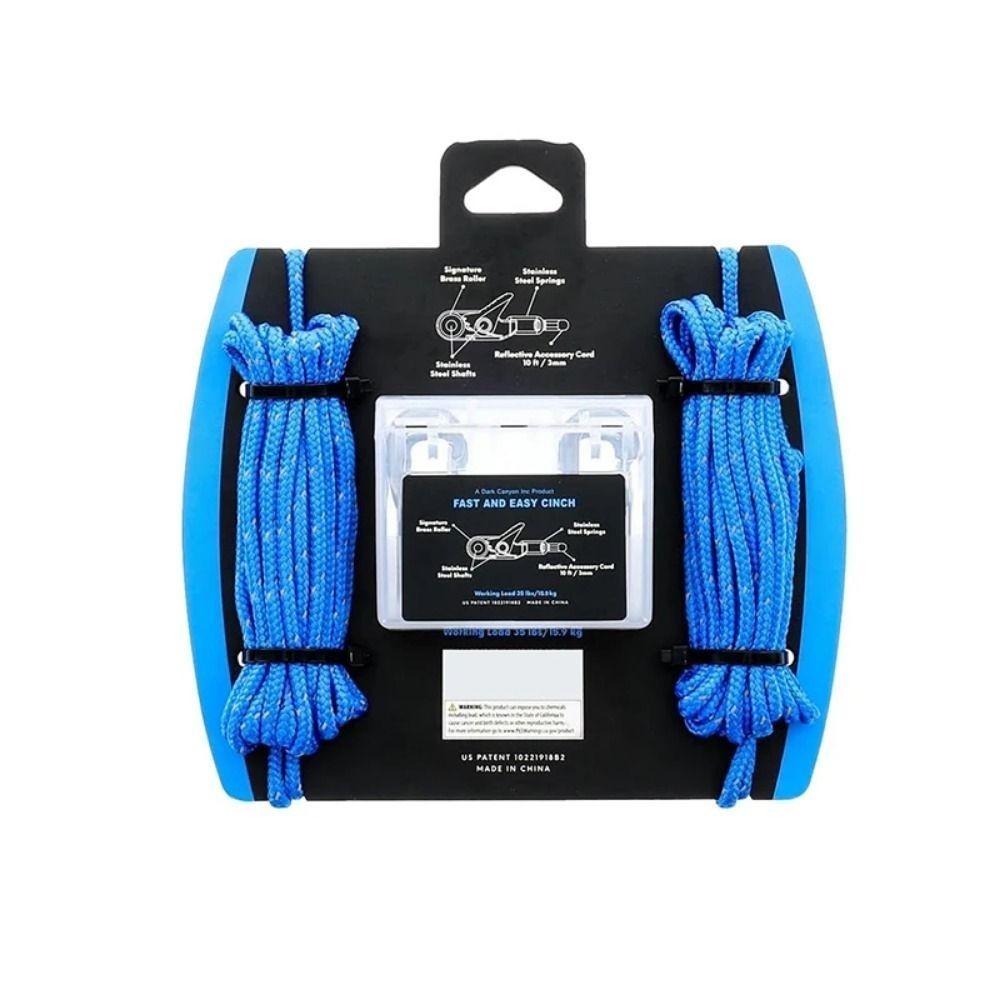 Rope Rollers 6 Pack with Paracord Tensioner & Locking Buckle - Cord & Rope Tighteners