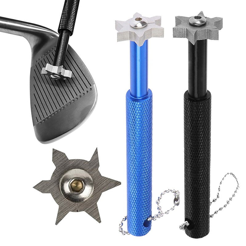 Golf Club Groove Sharpener Tool for U and V Grooves - Durable Steel, 1-2 Pack