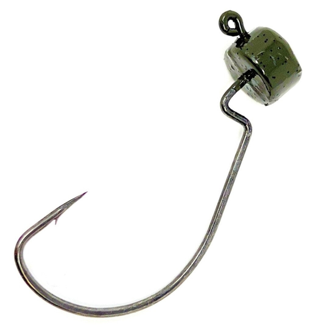 Lead Mushroom Jig Heads for Bass Fishing - 25 Pack Finesse Ned Rigs