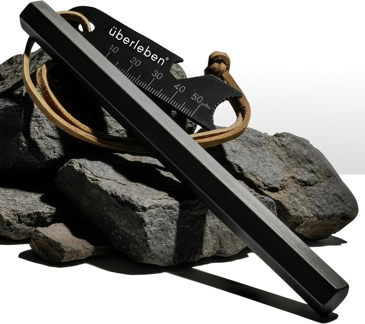 Ferrocerium Firestarter with Waterproof Tinder Capsule - Camping & Survival Gear