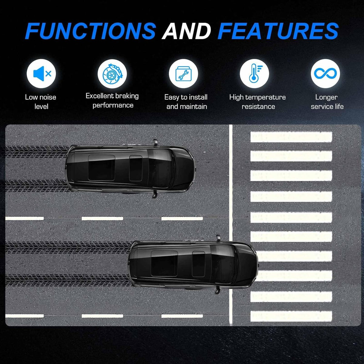 Ceramic Brake Pads Set for Jeep Wrangler Liberty Dodge Nitro Front & Rear