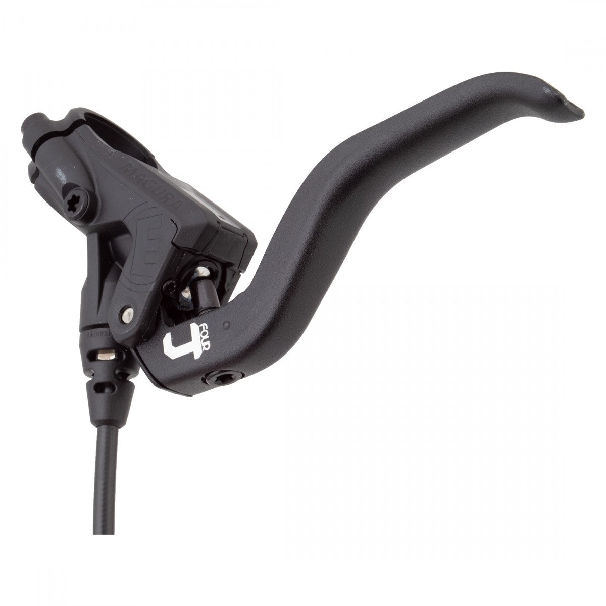 Hydraulic Bicycle Disc Brake with Lever - Front or Rear, Post Mount, Black