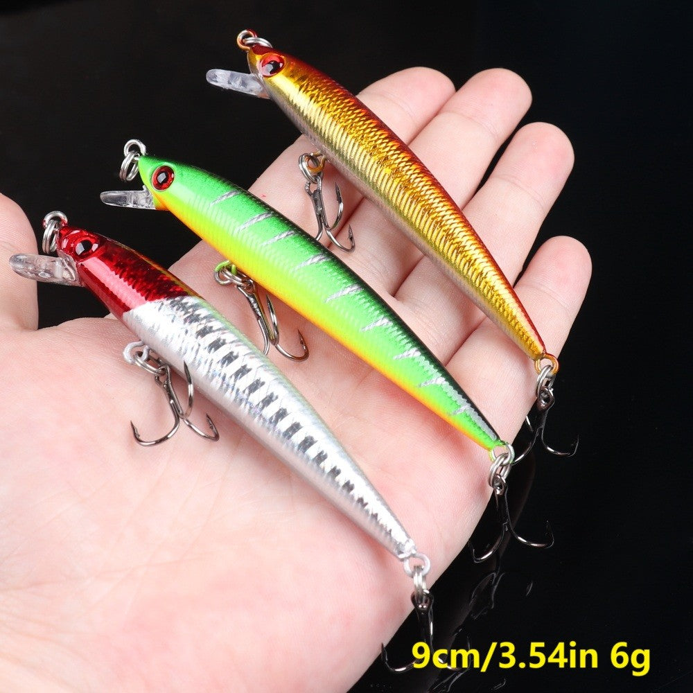 56pcs Minnow Fishing Lure Kit Hard Plastic Baits for Freshwater & Saltwater