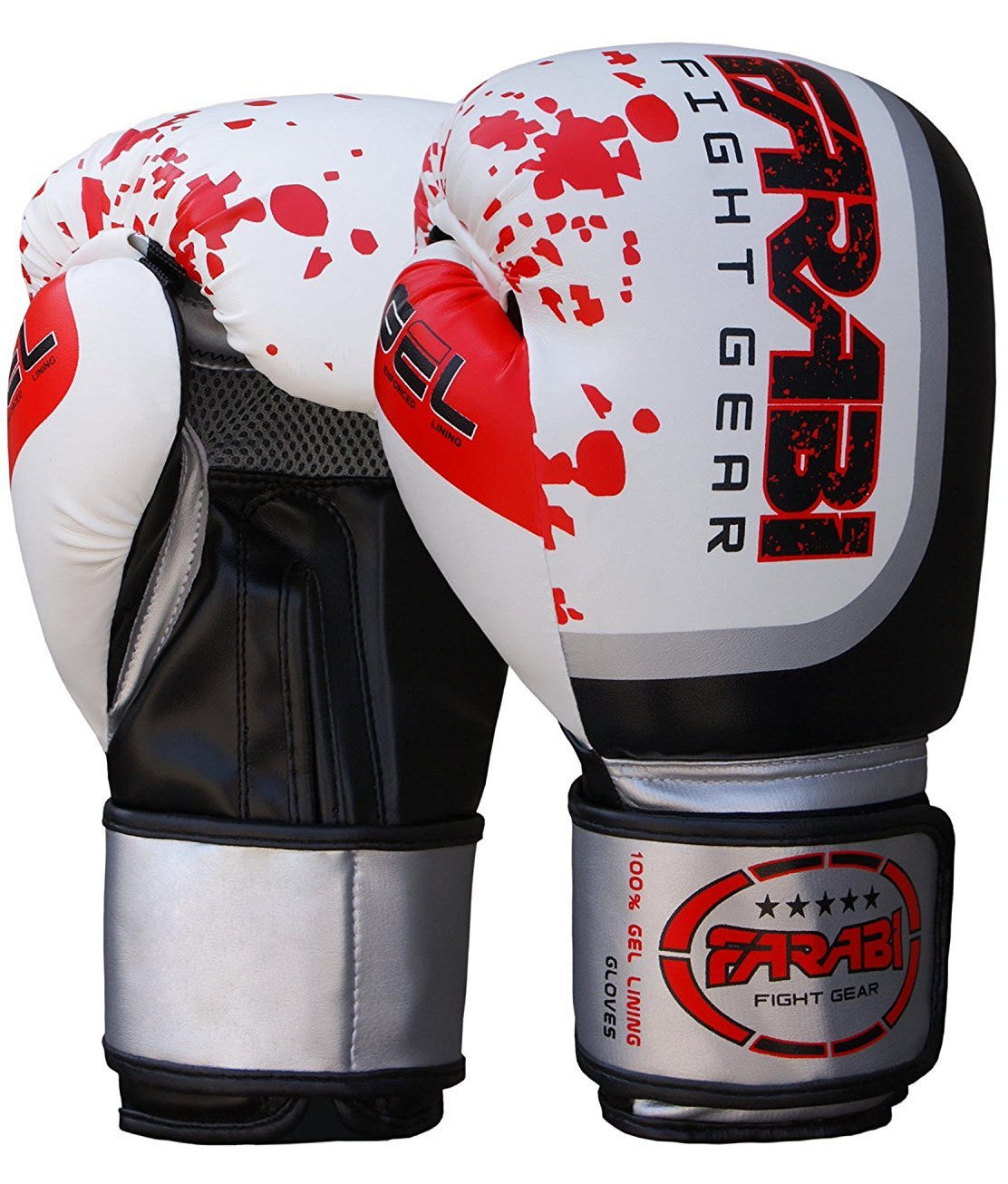 Leather Boxing Gloves Gel Padding Training Sparring MMA Gloves 10-16oz
