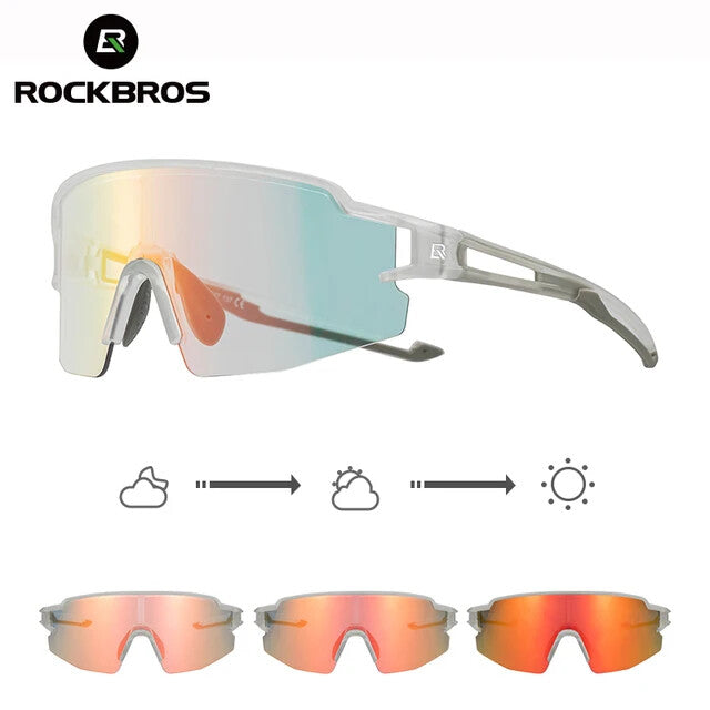 Photochromic Polarized Cycling Glasses Sports Sunglasses with UV Protection