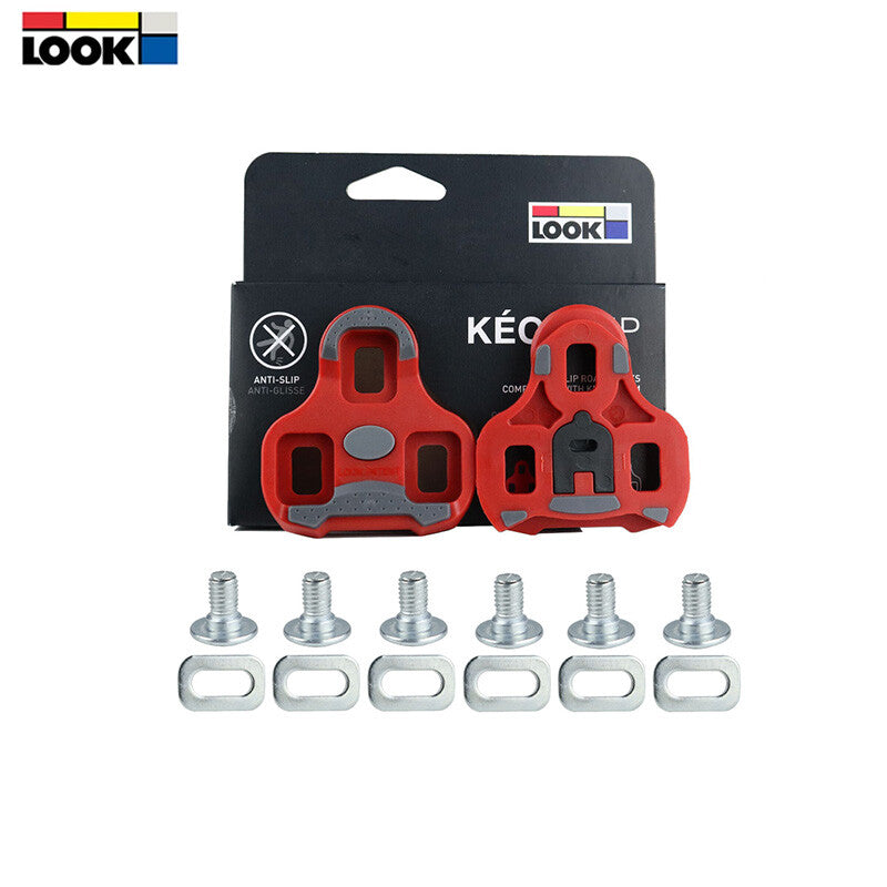 Road Bike Cleats Grip Set - Anti-Slip Cycling Pedal Attachments, Multiple Float Angles