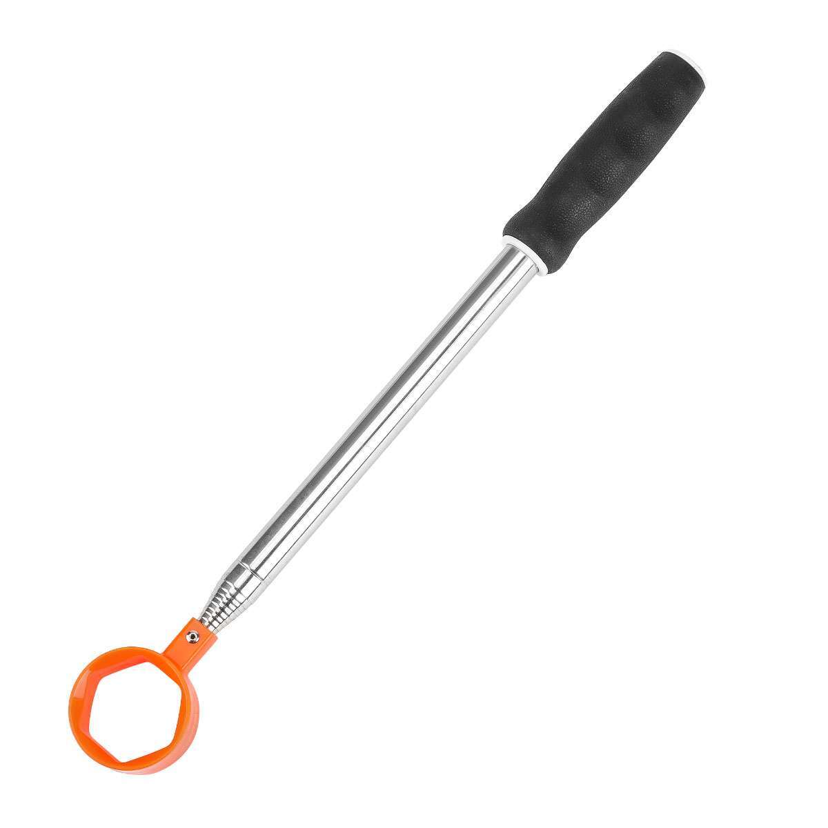 Telescopic Golf Ball Retriever with Movable Scoop - Stainless Steel & ABS Handle