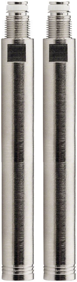 Presta Valve Extenders 60mm Silver Pair for Bicycle Tires