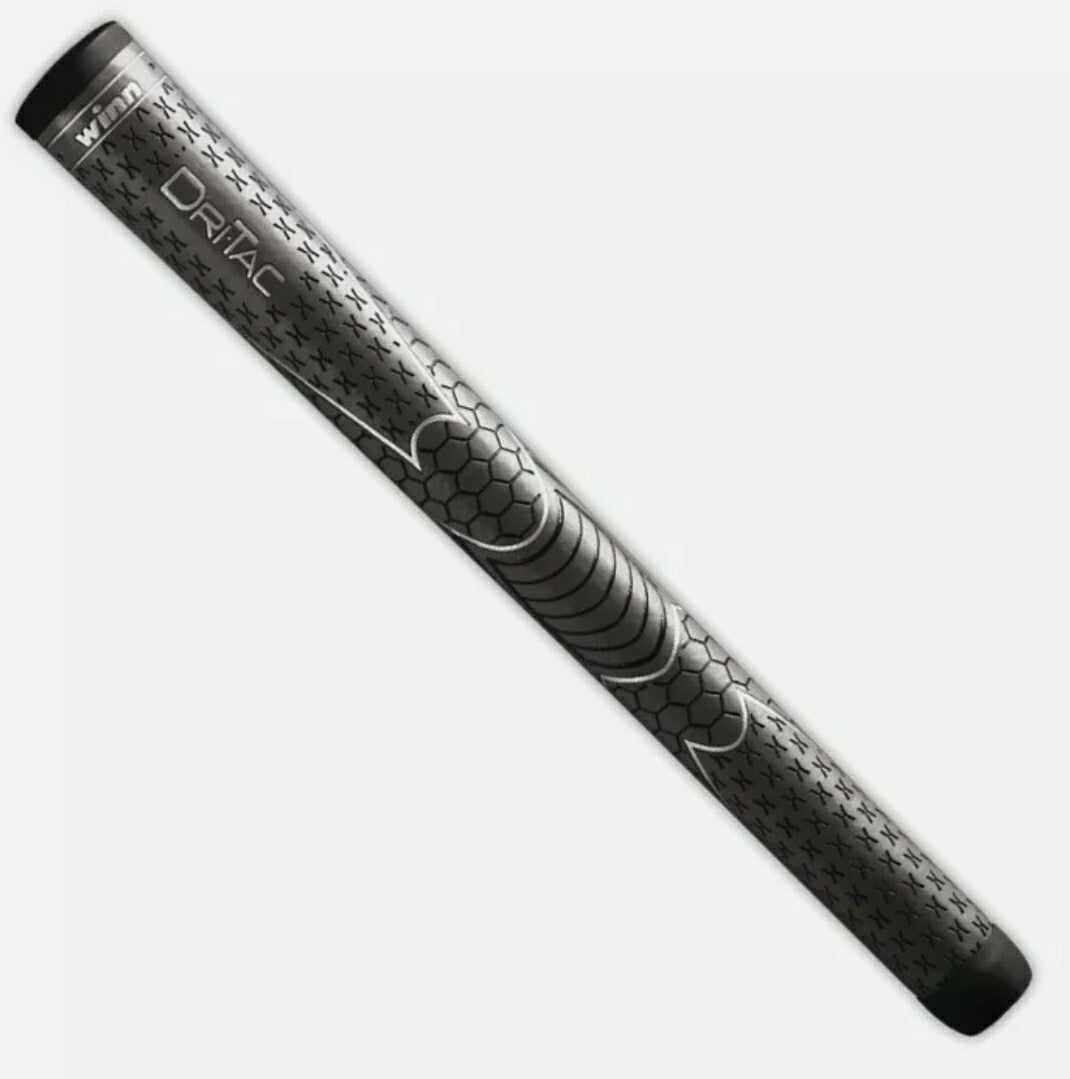 Oversized Dark Gray Golf Grip - 1/8 Inch Thickness - Pack of 8 Winn Dri-Tac