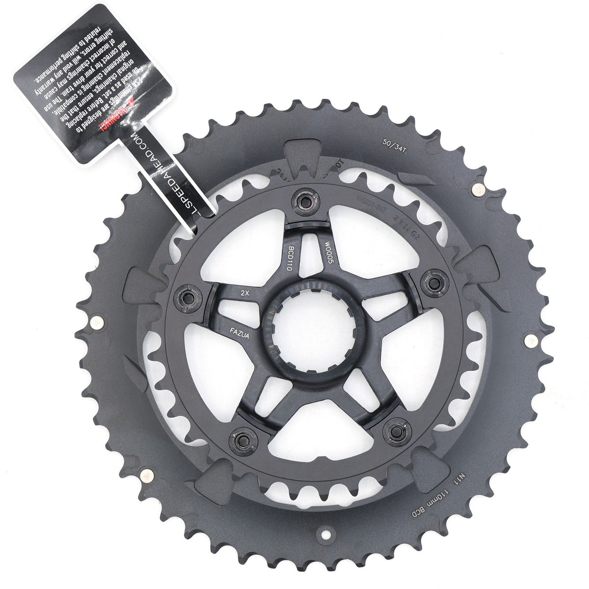 FSA 110BCD E-Bike Chainring Set 50/34T for Fazua Drive Systems Black