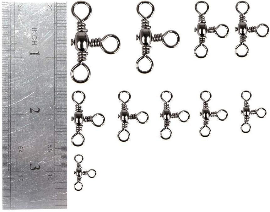 Heavy Duty 30 Pack 3-Way Barrel Swivels for Saltwater & Freshwater Fishing 35-175LB