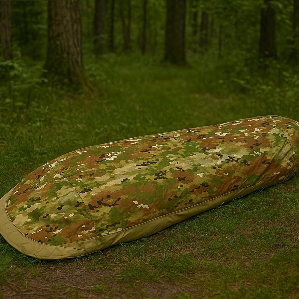 Waterproof Tactical Bivy Cover for Sleeping Bags - OCP Camouflage, Lightweight & Durable