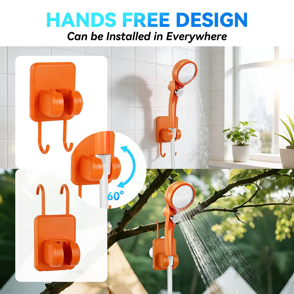 Portable Camping Shower with Water Heater and Rechargeable Pump - Outdoor Shower Set