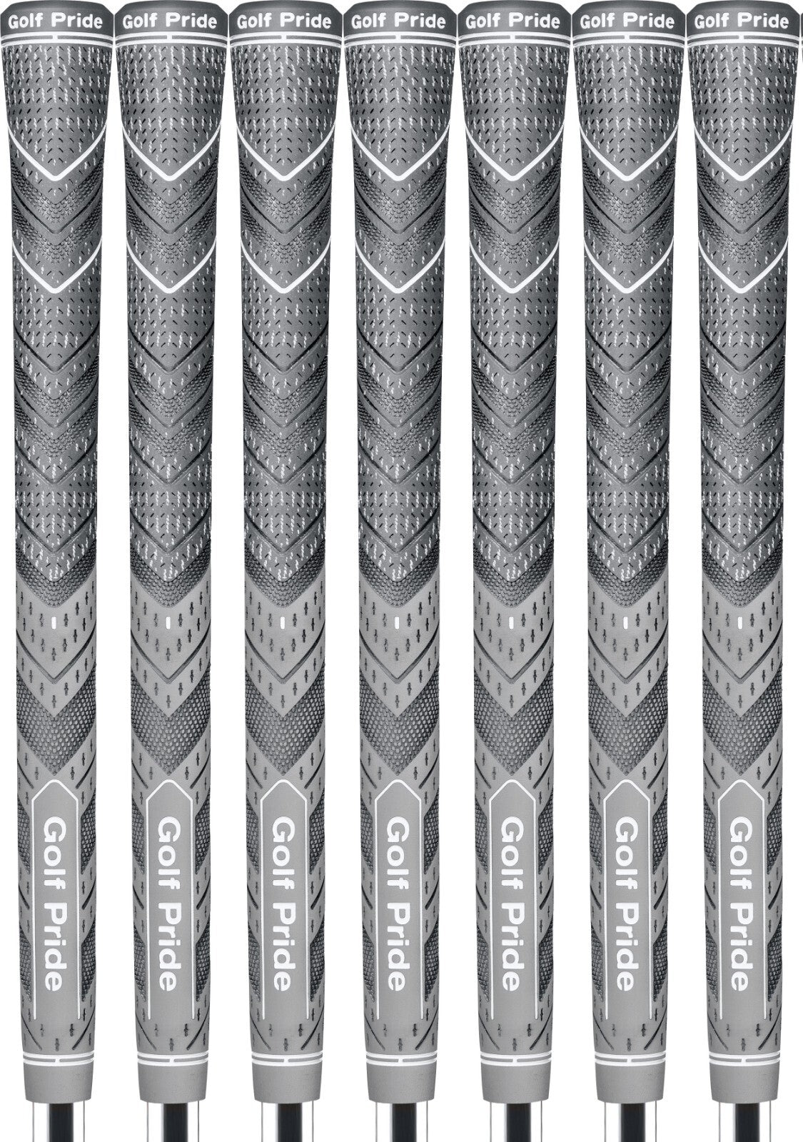 Golf Pride MCC Plus4 Jumbo Golf Grip Set of 7 - Gray Hybrid Tour-Style