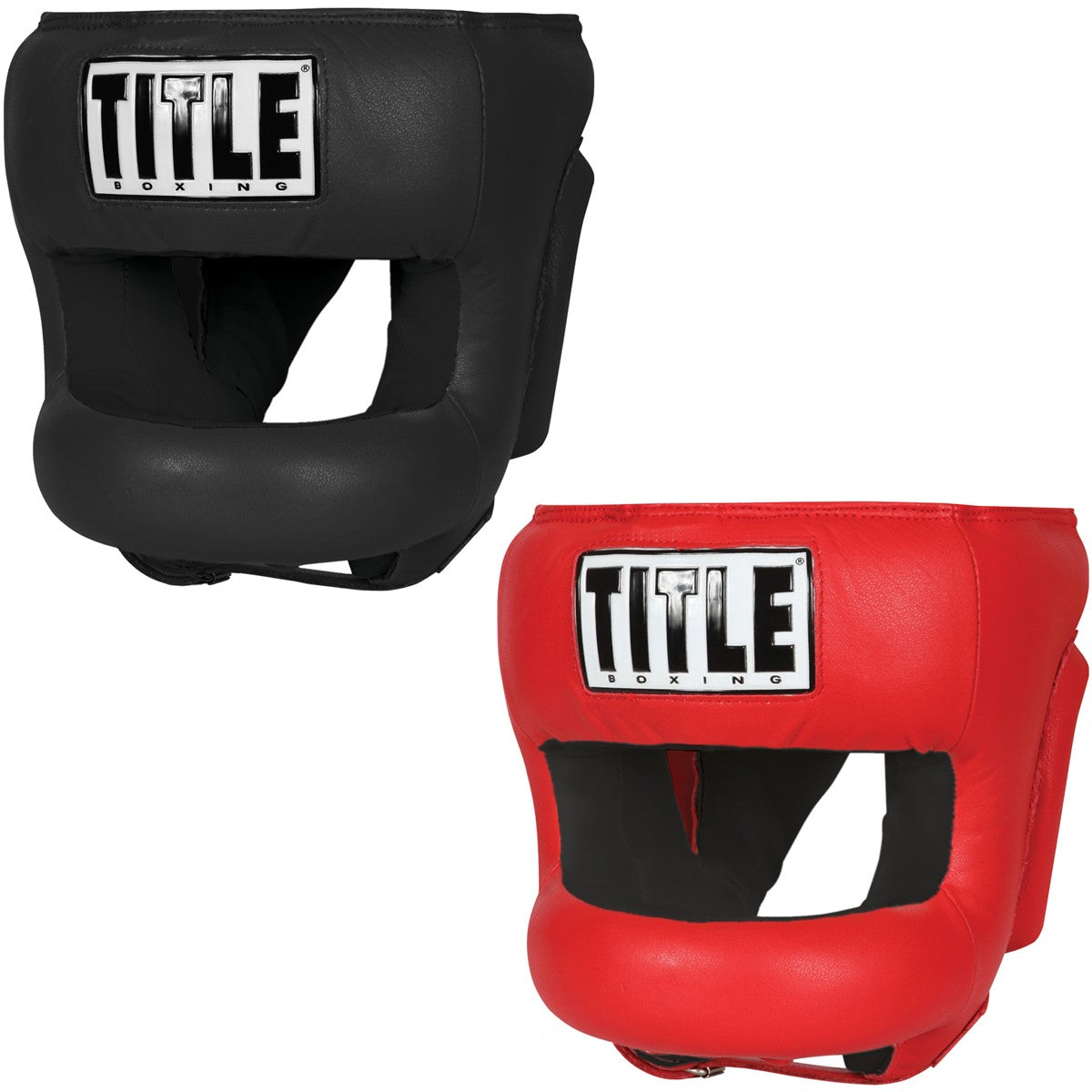 Boxing Face Protector Headgear Training Boxing Gear - Black & Red