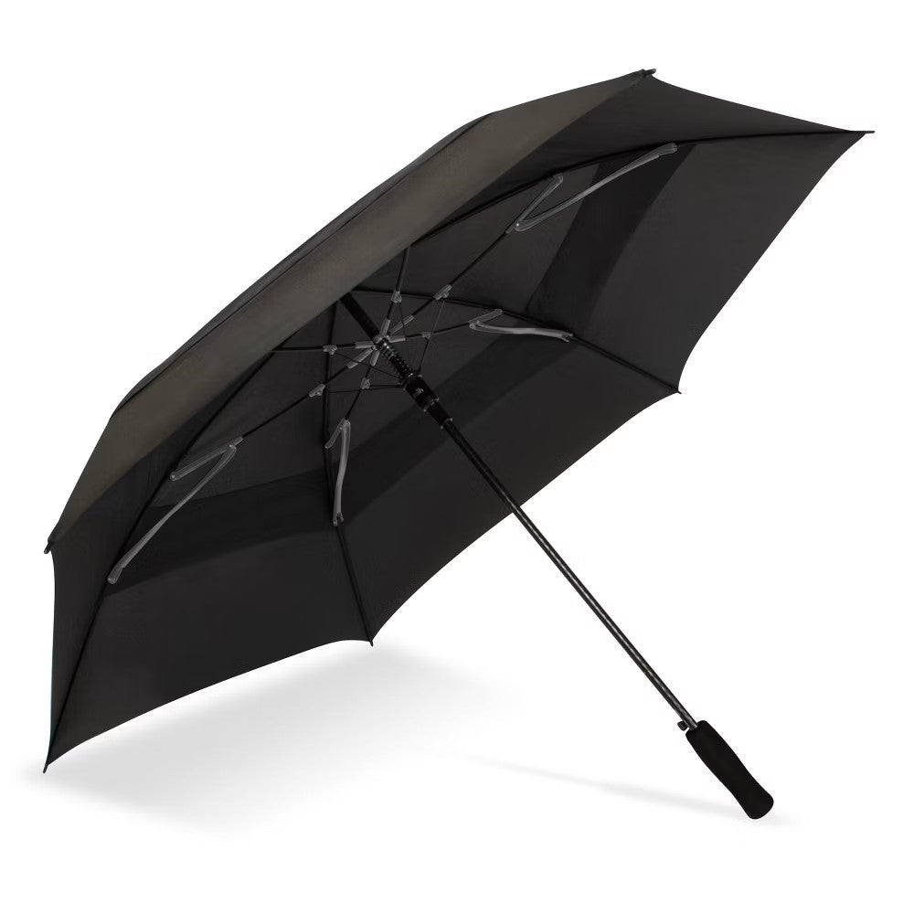 Vented 62-Inch Golf Umbrella with Auto Open & Wind-Resistant Frame