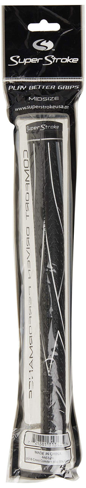 Golf Grip Midsize Black Gray Non-Slip Tacky Comfort Performance